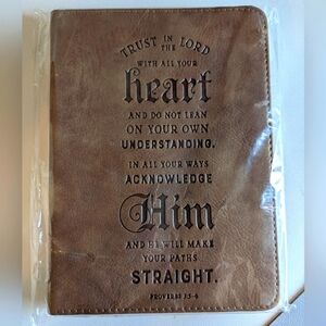 Brown Faux Leather Inspirational Journal NEW